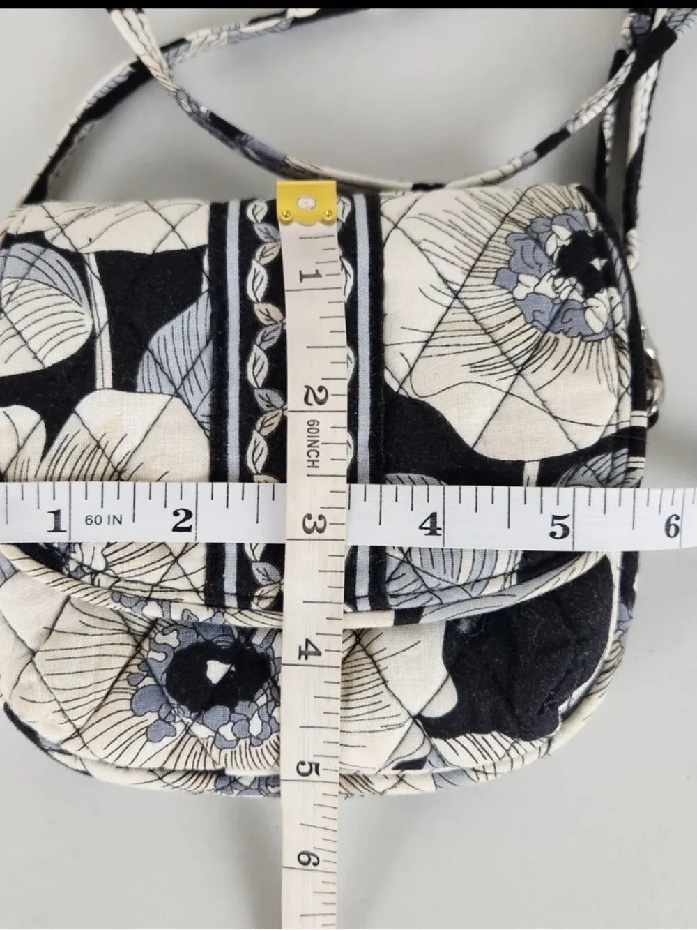 Vera Bradley mini crossbody bag black and gray 